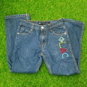 Colorful stitching Jeans